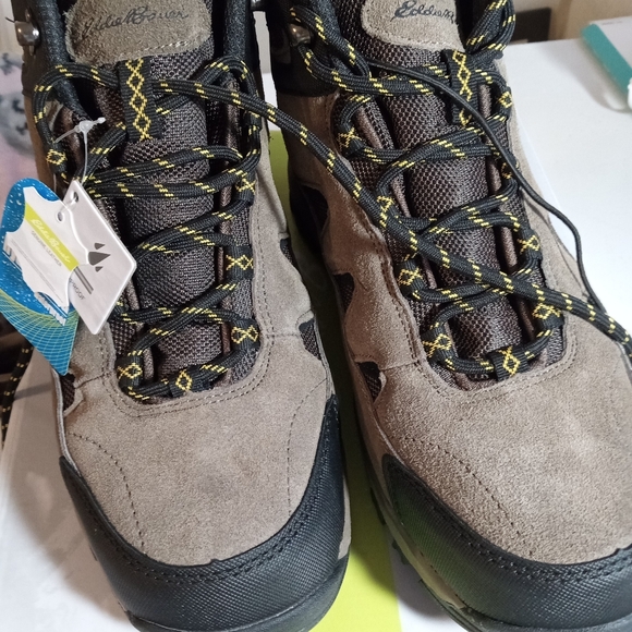 Eddie Bauer brown leather men's hiking boots sz 9 new in box - Picture 4 of 4
